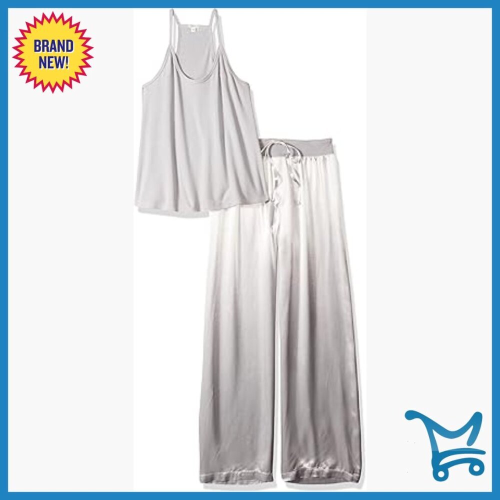 Supima Cotton Modal Pajama Set with Satin Trim, Size Small